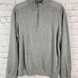 Michael Kors Mens Large Gray Cotton Sweater Brand New